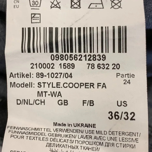 Brax Men's Cooper Fancy Classic 5 Pocket Regular Fit Size 36x32 - Picture 10 of 14